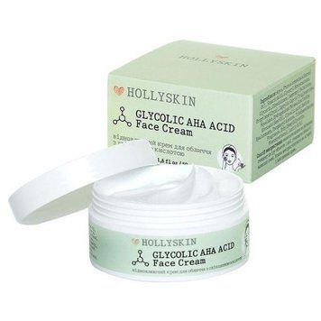 Восстанавливающий крем для лица с гликолевой кислотой HOLLYSKIN Glycolic AHA Acid Face Cream 50ml au-10253 фото