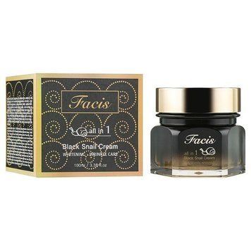 Крем-есенція з муцином чорного равлика FACIS ALL-IN-ONE BLACK SNAIL CREAM 100ml au-8659 фото