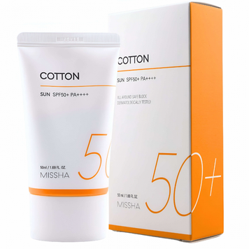 Матовый санскрин MISSHA All Around Block Cotton Sun SPF50+PA++++ 50 мл li-10037 фото