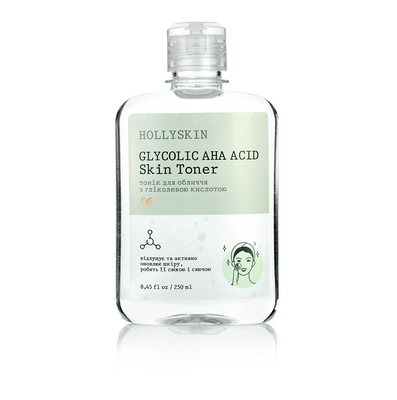 Тонер для лица с гликолевой кислотой Hollyskin Glycolic AHA Acid Skin Toner 250ml to-5370 фото