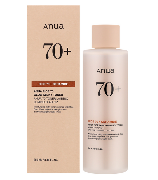 Живильний тонер на основі рисової води для сяяння шкіри Anua Rice 70 Glow Milky Toner 250ml to-35455 фото