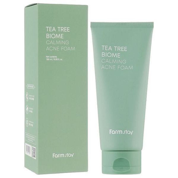 Пінка для очищення проблемної шкіри Farmstay Tea Tree Biome Calming Acne Foam 180ml pe-11422 фото