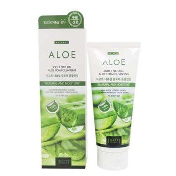 Пенка для умывания с алоэ JIGOTT NATURAL ALOE FOAM CLEANSING 180ml pe-8643 фото