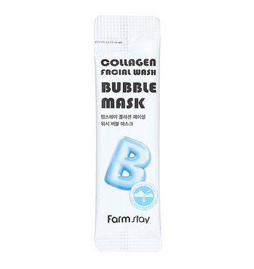 Пузырьковая маска с коллагеном Farmstay Collagen Facial Wash Bubble Mask 5ml li-15237 фото