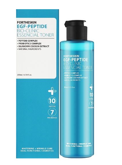 Омолаживающий пептидный тонер с эффектом лифтинга Fortheskin EGF-Peptide Bio Clinic Essencial Toner to-50331 фото