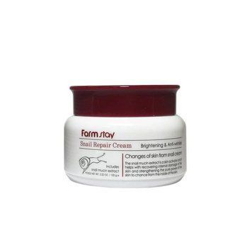 Крем для восстановления и увлажнения кожи лица с муцином улитки FarmStay Snail Repair Cream 100ml kr-2445 фото