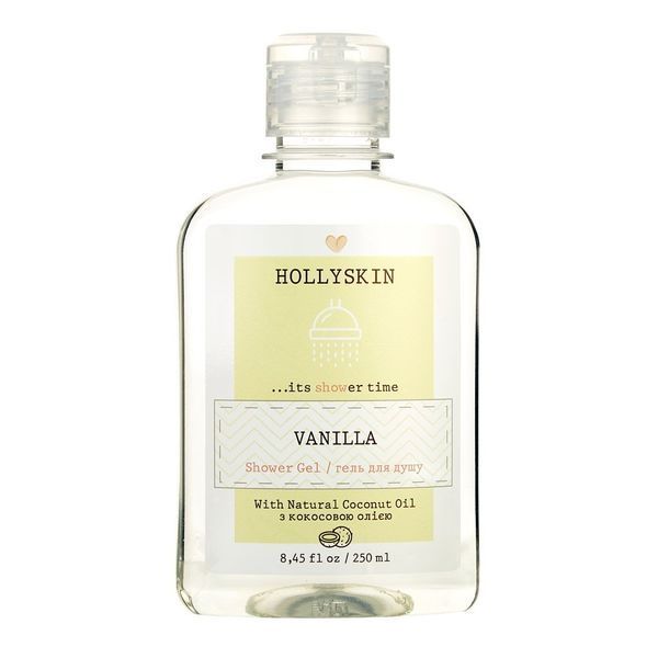Гель для душу натуральний з ароматом ванілі Hollyskin Vanilla 250ml ge-5380 фото