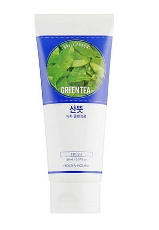 Пінка для вмивання HOLIKA DAILY FRESH GREENTEA CLEANSING FOAM 150ml li-69743 фото