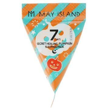 Заспокійлива нічна маска з гарбузом May Island 7 Days Secret Healing Pumpkin Sleeping Pack, 3g (1х3g) no-3327 фото