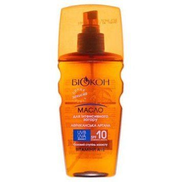 Олія для інтенсивної засмаги "Африканська Аргана" SPF 10 Біокон 160ml te-7710 фото