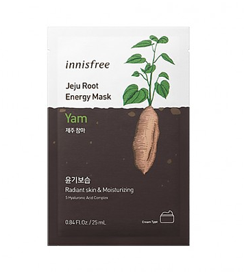 Innisfree Jeju Root Energy Mask 25ml * 1ea #Yam. Тканинна маска з екстрактом солодкої картоплі li-5822 фото