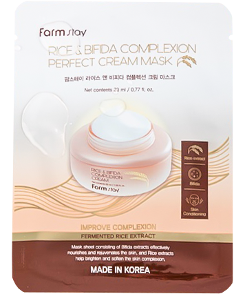 Тканевая крем-маска Farmstay Rice & Bifida Cream Mask 1шт tk-05302 фото