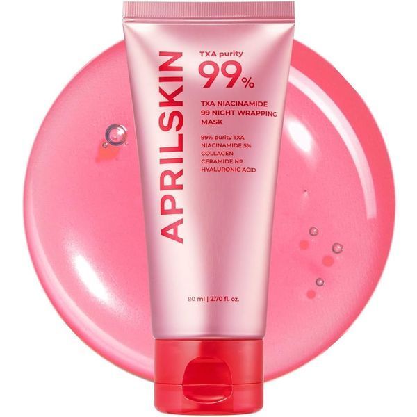 Маска для обличчя APRIL SKIN TXA NIACINAMIDE 99 NIGHT WRAPPING MASK 80ml pi-19691 фото