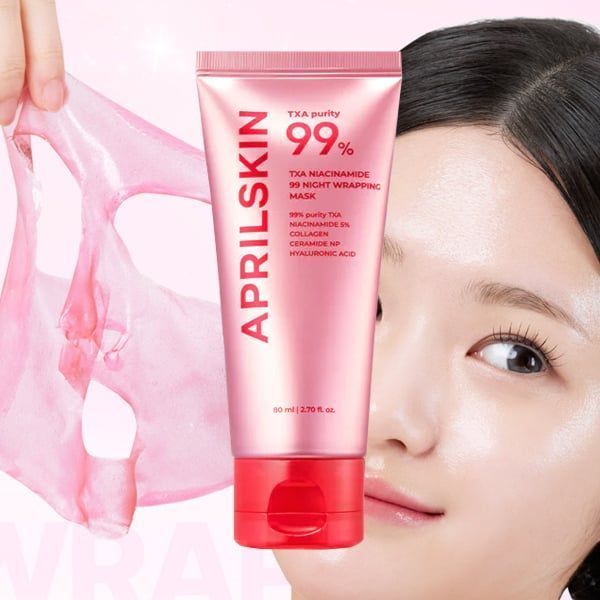 Маска для обличчя APRIL SKIN TXA NIACINAMIDE 99 NIGHT WRAPPING MASK 80ml pi-19691 фото