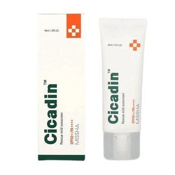 Солнцезащитный крем с центелой азиатской Missha Cicadin Rescue Mild Sunscreen SPF50+ PA+++ li-10021 фото