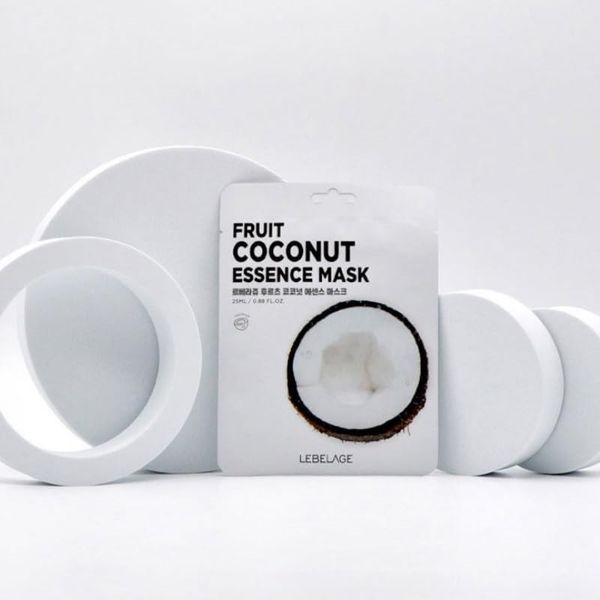 Тканинна маска для обличчя з екстрактом кокосу Lebelage Fruit Coconut Essence Mask 23ml tk-92291 фото