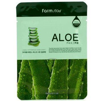 Маска увлажняющая с экстрактом алоэ Farmstay Visible Difference Mask Sheet Aloe 25ml tk-3254 фото