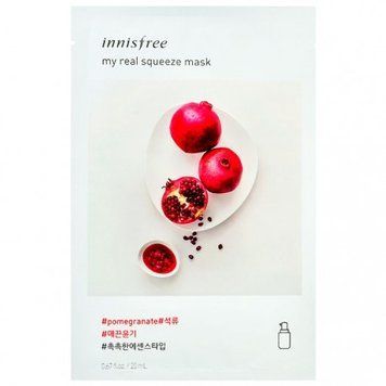 INNISFREE MY REAL SQUEEZE MASK EX POMEGRANATE Маска для обличчя з гранатовим соком, 1 шт li-5834 фото