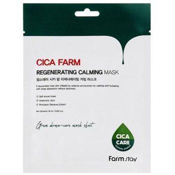 Тканинна маска для обличчя FARMSTAY CICA FARM REGENERATING CALMING MASK 25ml tk-9976 фото