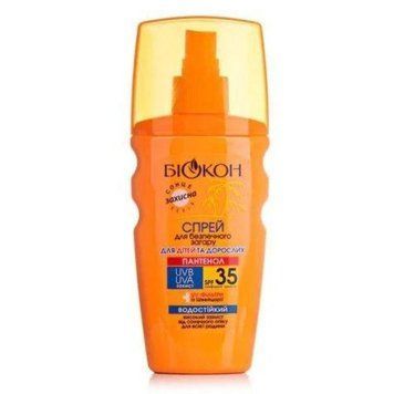 Спрей для дітей і дорослих для безпечної засмаги SPF 35 Біокон 160ml te-7713 фото