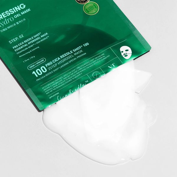 Двоетапна гідрогелева маска для обличчя VT COSMETICS (1EA) PRO CICA REEDLE SHOT&reg; 100 2STEP HYDROGEL tk-07362 фото