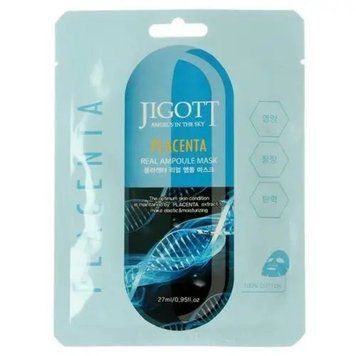 Ампульная маска с фито-плацентой Jigott Placenta Real Ampoule Mask 27ml tk-11533 фото