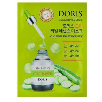Ампульная маска с экстрактом огурца DORIS CUCUMBER REAL ESSENCE MASK 25ml tk-8676 фото