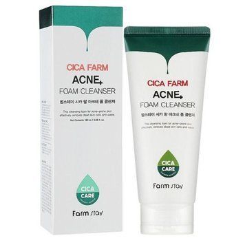 Очищающая пенка для проблемной кожи FarmStay Cica Farm Acne Foam Cleanser 180ml pe-8423 фото