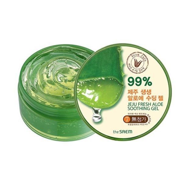 Гель Алое Универсальный Увлажняющий в тюбике The Saem Jeju Fresh Aloe Soothing Gel 99% 300ml te-57695 фото