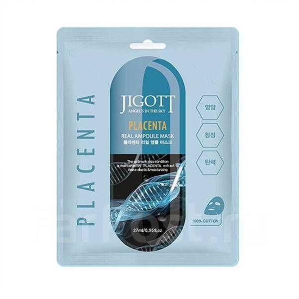 Ампульная маска с фито-плацентой Jigott Placenta Real Ampoule Mask 27ml tk-11533 фото
