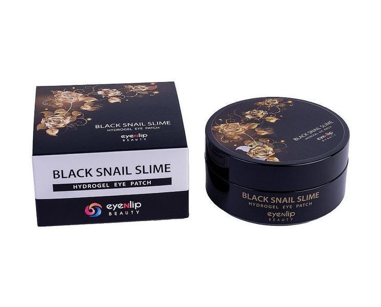 Патчі живильні з муцином чорного равлика Eyenlip BLACK SNAIL SLIME EYE PATCH 60шт pa-4249 фото