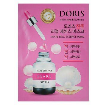 Ампульна маска з екстрактом перлів Doris Pearl Real Essence Mask 25ml tk-8677 фото