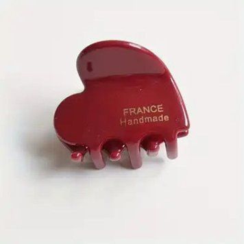 Заколка для волос NYU.NYU France hair clip heart Marsala 3,5x3см FR01HCHM01 фото