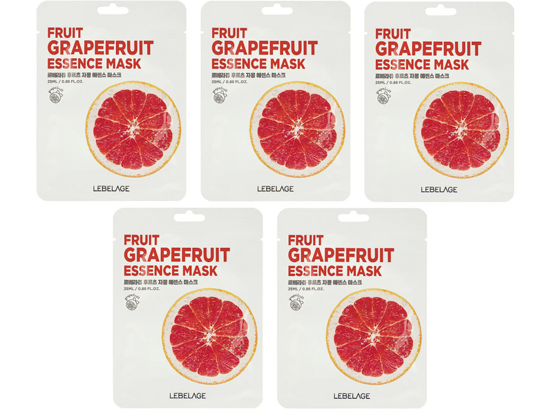 Тканинна маска для обличчя Lebelage FRUIT GRAPEFRUIT ESSENCE MASK 25ml tk-92253 фото