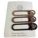 Набір Заколок зажимів для волосся CHACOTT Hair Set Clips Beige 6cm dl-66425 фото 1