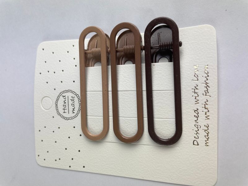 Набір Заколок зажимів для волосся CHACOTT Hair Set Clips Beige 6cm dl-66425 фото