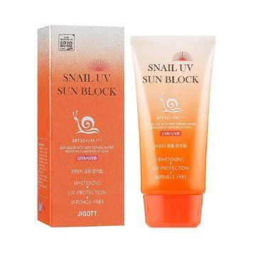 Крем сонцезахисний з муцином равлика Jigott Snail UV Sun Block SPF 50+/PA+++ 70ml so-11546 фото