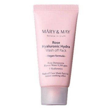 Глиняна маска для глибокого зволоження Mary&May Rose Hyaluronic Hydra Wash off Pack 30g ma-7906 фото