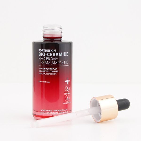 Крем-сироватка для обличчя з керамідами Fortheskin Bio-Ceramide Pro Biome Cream Ampoule 50ml li-50379 фото