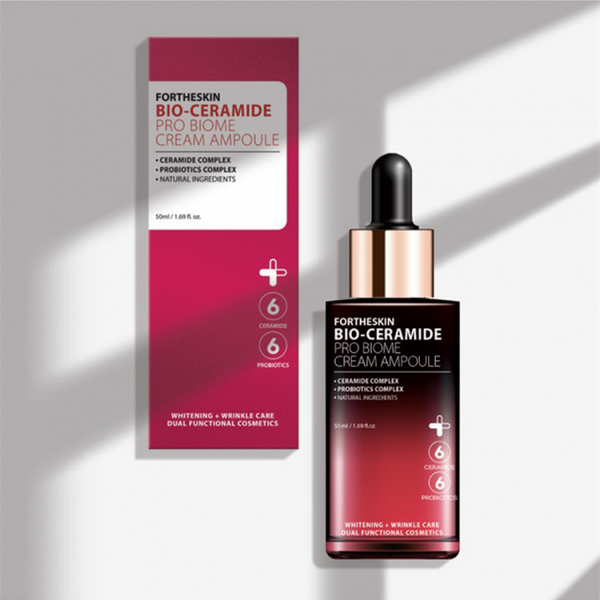 Крем-сироватка для обличчя з керамідами Fortheskin Bio-Ceramide Pro Biome Cream Ampoule 50ml li-50379 фото