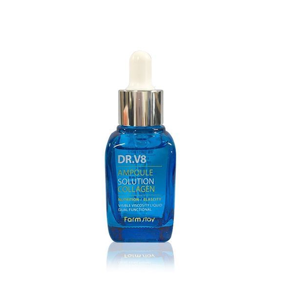 Омолоджувальна сироватка ампульна з колагеном FarmStay DR.V8 Ampoule Solution Collagen 30ml au-2895 фото