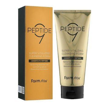 Пенка для умывания лица FarmStay Peptide 9 Super Vitalizing Cleansing Foam180ml pe-8981 фото