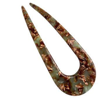 Заколка для волос France hair clip U-shaped Marble- Blue 11cm dl-66616 фото