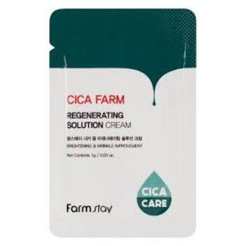 Крем для лица с центелой (пробник) Farmstay Cica Farm Regenerating Solution Cream 1g au-11406 фото