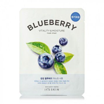 Тканинна маска для обличчя освіжаюча з екстрактом чорниці It's Skin The Fresh Blueberry 21ml tk-5595 фото