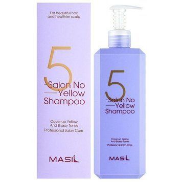 Шампунь проти жовтизни волосся Masil 5 SALON NO YELLOW SHAMPOO 500ml sh-8445 фото