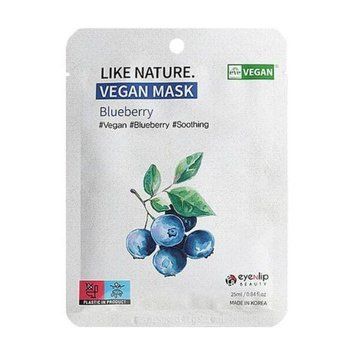 Тканевая маска для лица с экстрактом черники Eyenlip Like Nature Vegan Mask Pack # Blueberry x 1ea pa-7117 фото