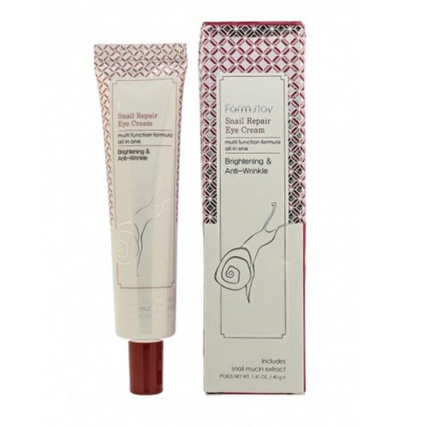 Крем Для Век С Улиточным Муцином И Маслом Ши Farmstay Snail Repair Eye Cream 45 ml kr-951 фото