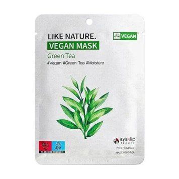 Тканевая маска для лица с экстрактом зеленого чая Eyenlip Like Nature Vegan Mask Pack # Green Tea x 1ea pa-7118 фото