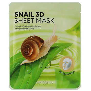 Тканевая маска для лица Missha Snail 3D Sheet Mask 21g tk-11188 фото